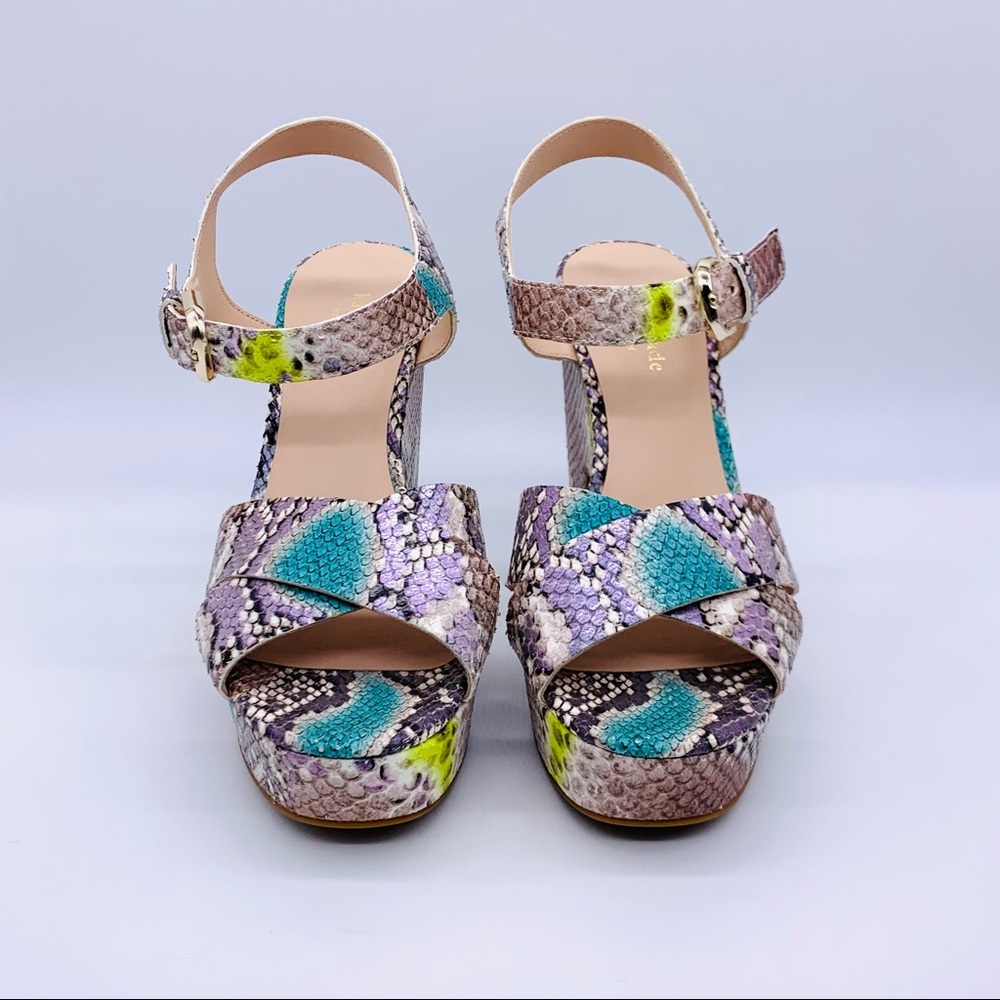 Kate Spade Brand New Grace Python Platform Sandals - image 7